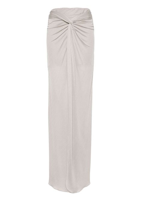 Pearl grey knot-detail maxi skirt Giuseppe di Morabito - woman